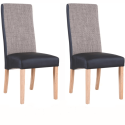 2 kusy, stolička, natural/čierna/melír, ARDON