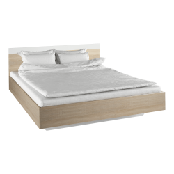 Manželská posteľ, dub sonoma/biela, 160x200, GABRIELA