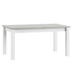 Rozkladací jedálenský stôl, biela, LIONA LM 88