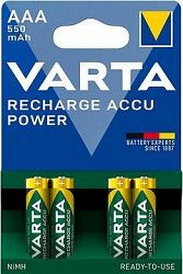 VARTA nabíjateľná batéria Recharge Accu Power AAA 550 mAh R2U 4 ks