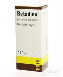Betadine dezinfekčné mydlo 75 mg/ml sol.der.1 x 120 ml